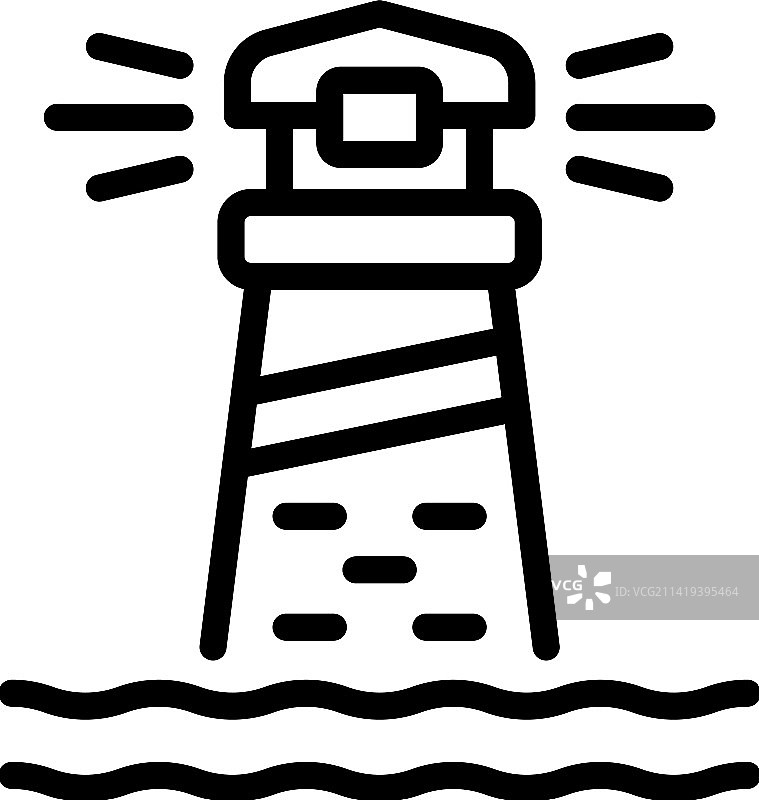 海上灯塔图标图片素材