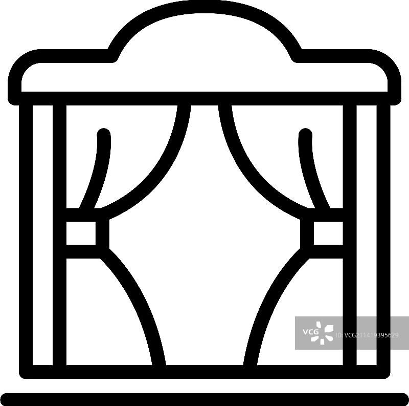 凉棚房子图标轮廓花园凉亭图片素材