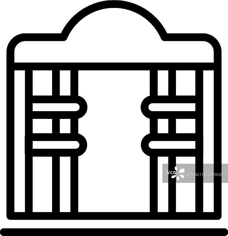 凉亭轮廓图标：花园公园图片素材