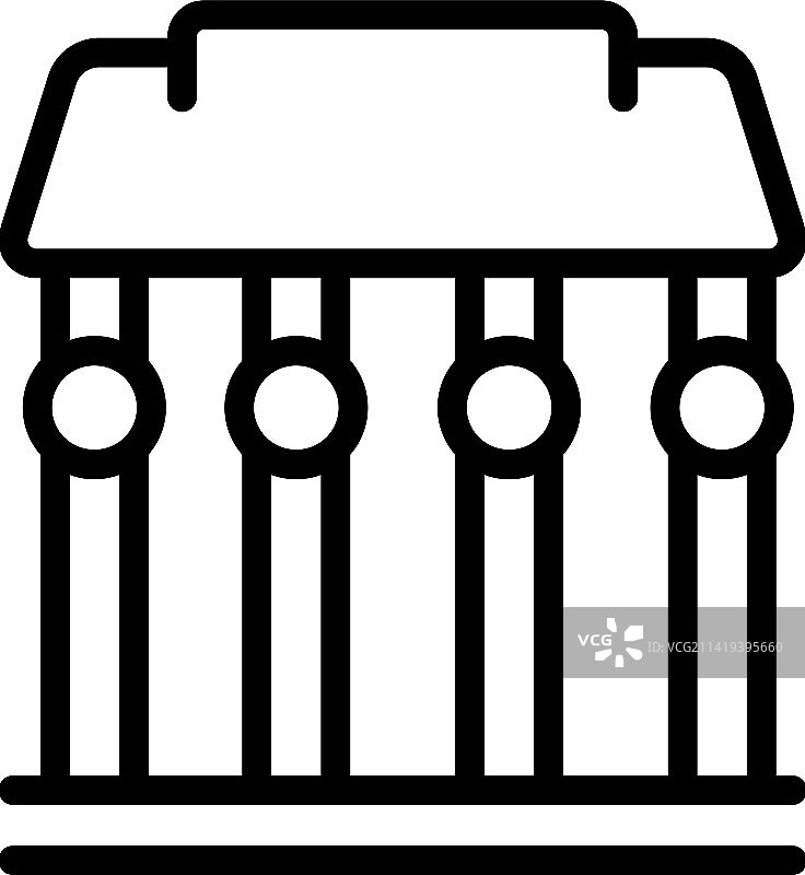 后院凉棚图标轮廓房屋庭院图片素材