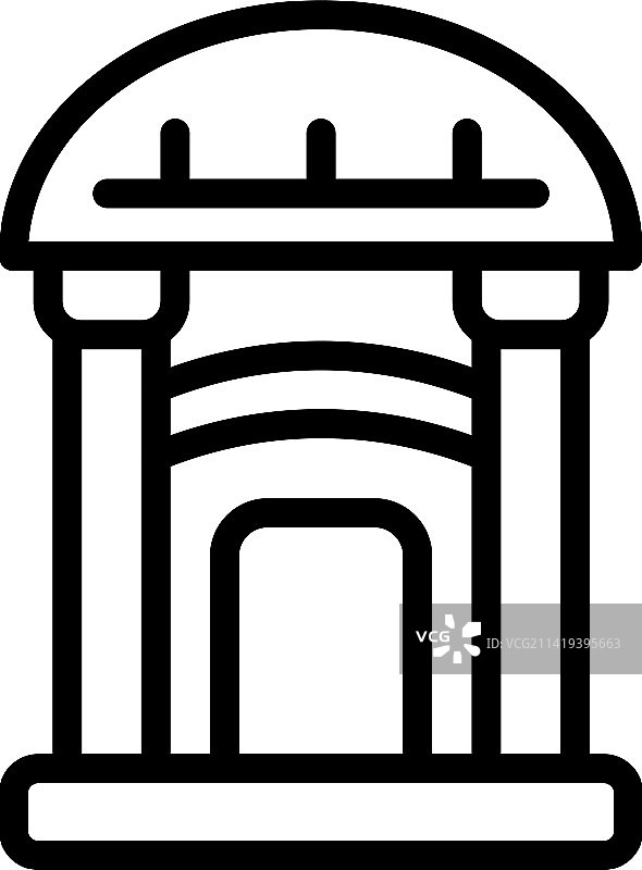 避暑小屋轮廓图标图片素材