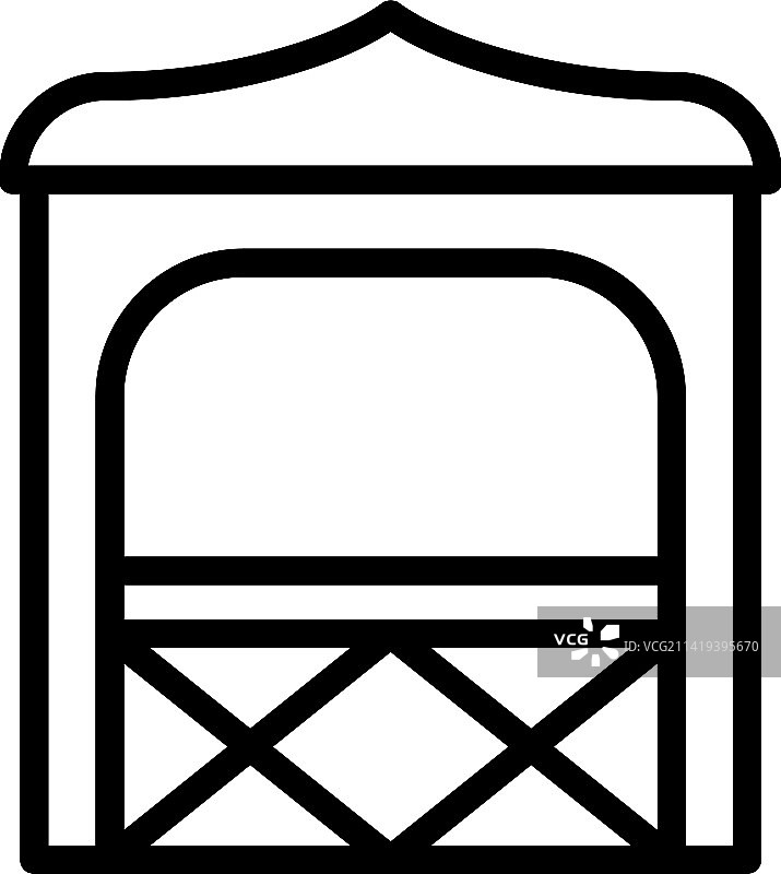 餐厅凉亭图标轮廓图片素材