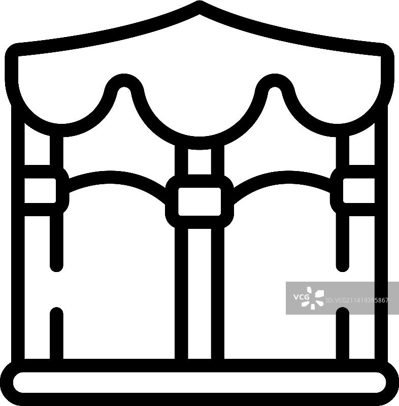 凉棚景观图标轮廓 Gazebo图片素材