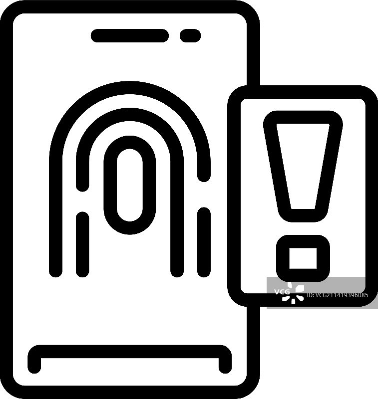 指纹安全图标轮廓犯罪图片素材