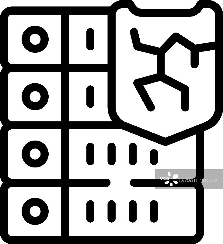 解锁防火墙图标，网络犯罪轮廓图片素材