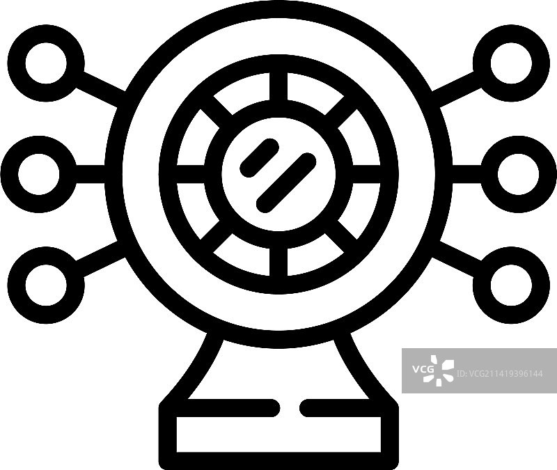 安全网络图标网络犯罪轮廓图片素材