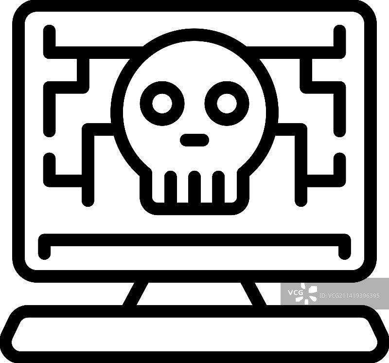 网络犯罪图标轮廓数据黑客图片素材