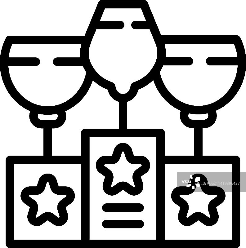 葡萄酒杯讲台图标轮廓葡萄藤图片素材