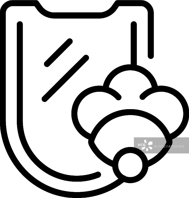 皮肤化妆羊毛轮廓医疗图标图片素材