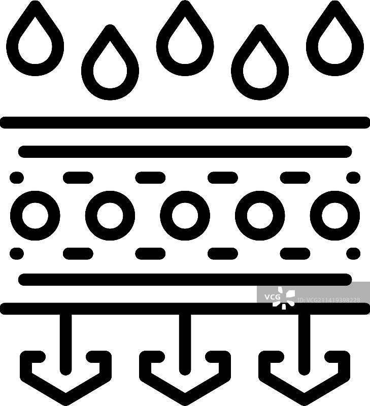 医用棉花吸收纺织品轮廓图标图片素材