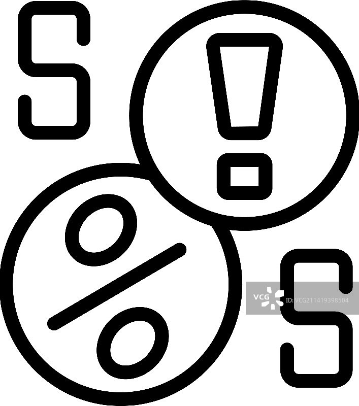 促销百分比图标轮廓金融素材图片素材