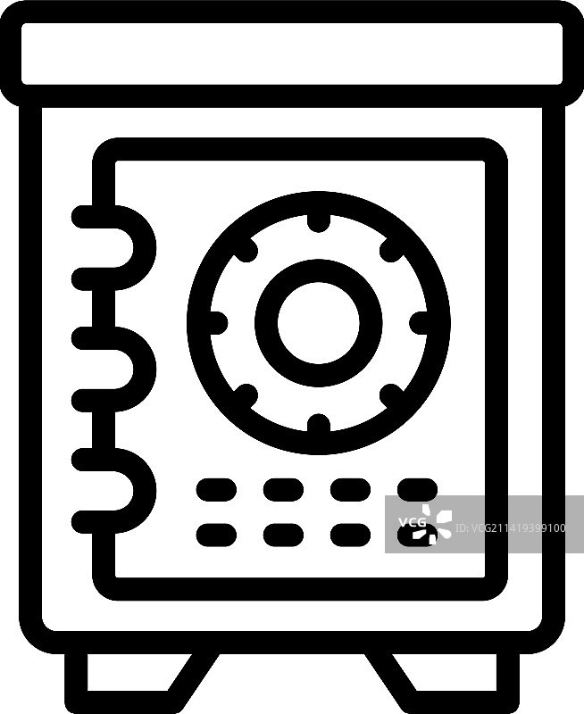 金融经济保险箱图标轮廓图片素材