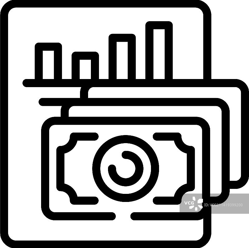 在线现金图标轮廓金融图片素材