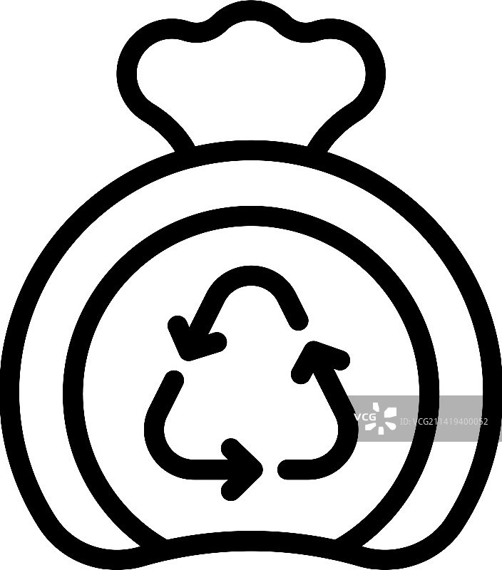 回收袋轮廓喷手图标图片素材
