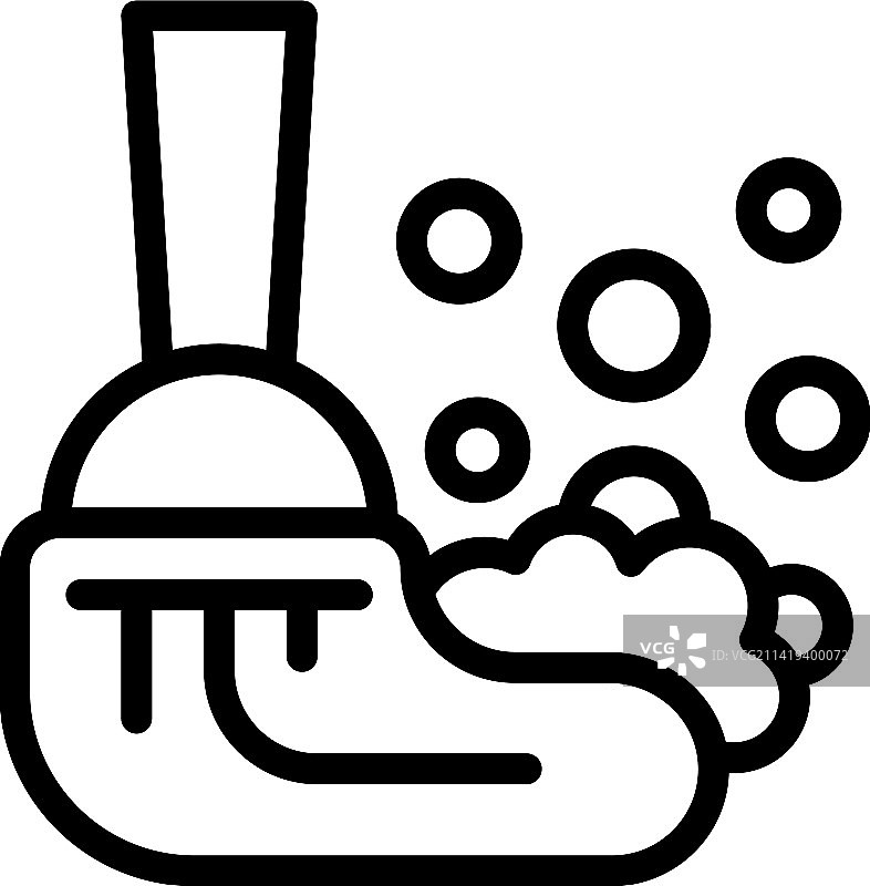 清洁地板轮廓图标：清洁剂瓶图片素材