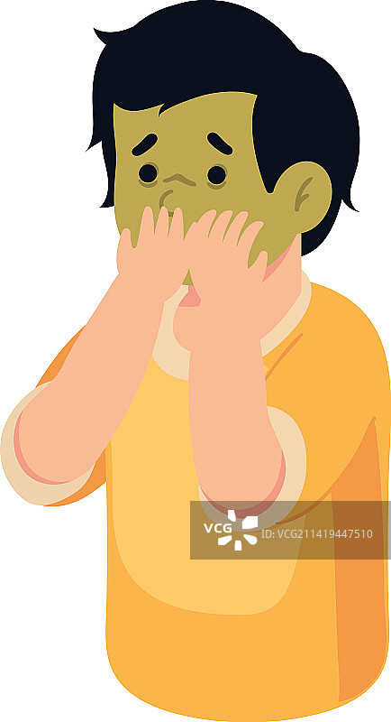 头晕的生病男子图片素材