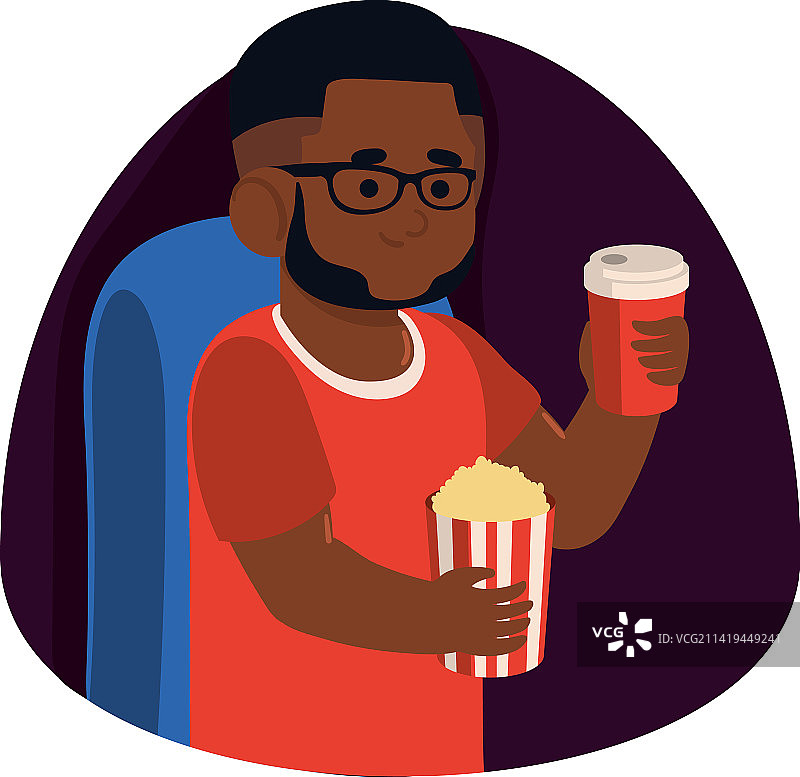 电影院里的男人图片素材