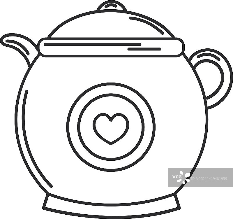 无色茶壶图标图片素材