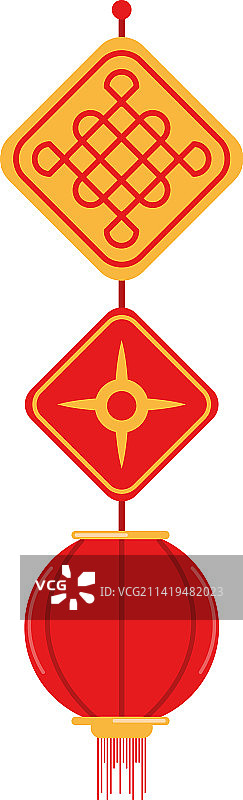 中式灯笼与装饰品图片素材