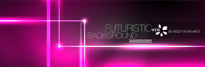 闪亮的霓虹灯暗抽象背景与图片素材