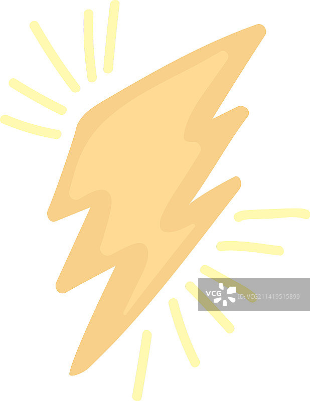 闪亮雷电图标图片素材