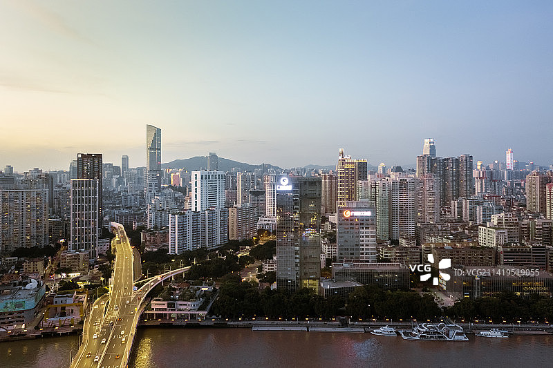 广州市海珠区江边风景图片素材