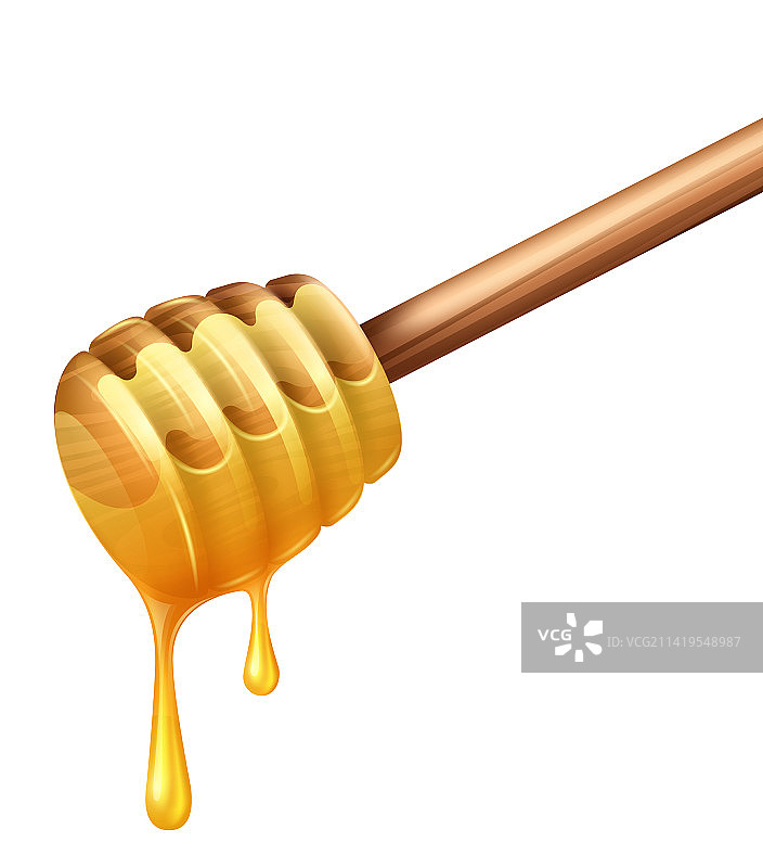 蜂蜜棒现实主义构图图片素材