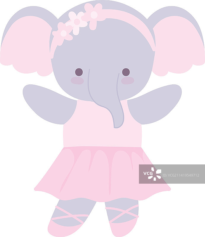 芭蕾舞短裙中的大象芭蕾舞演员图片素材