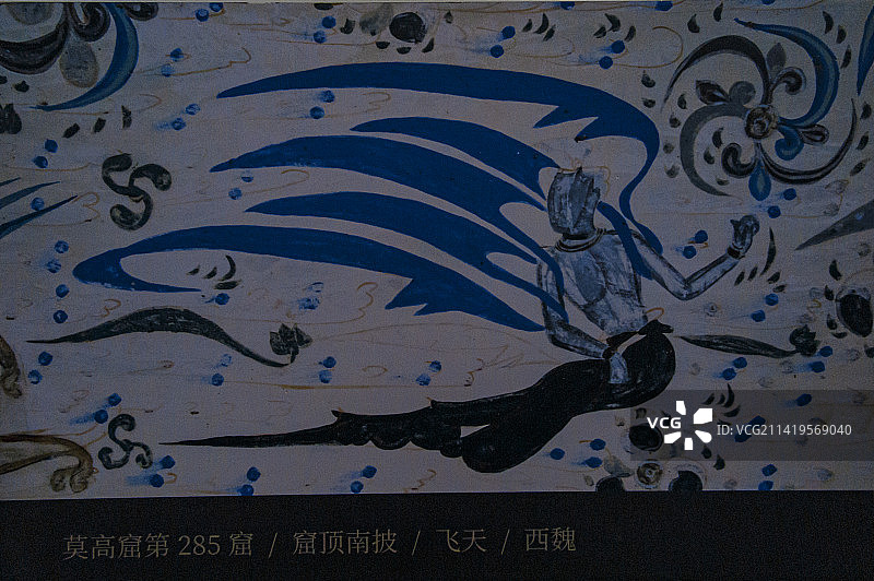 敦煌壁画艺术精品，敦煌莫高窟藏经洞的绢画画图片素材