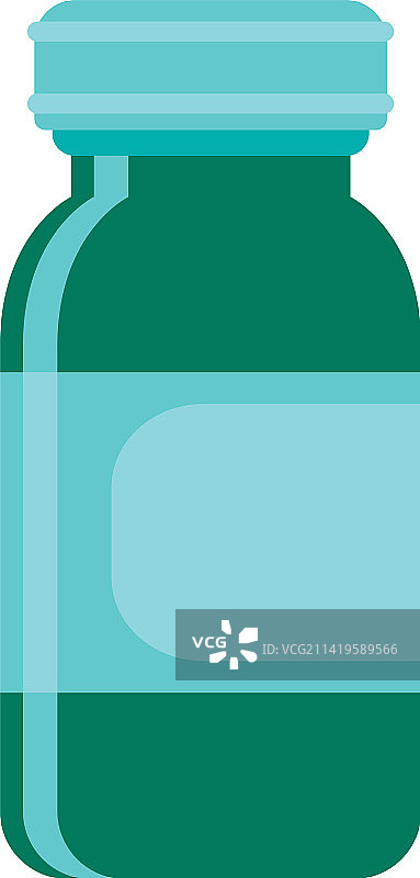 药房药瓶（扁平风格）图片素材