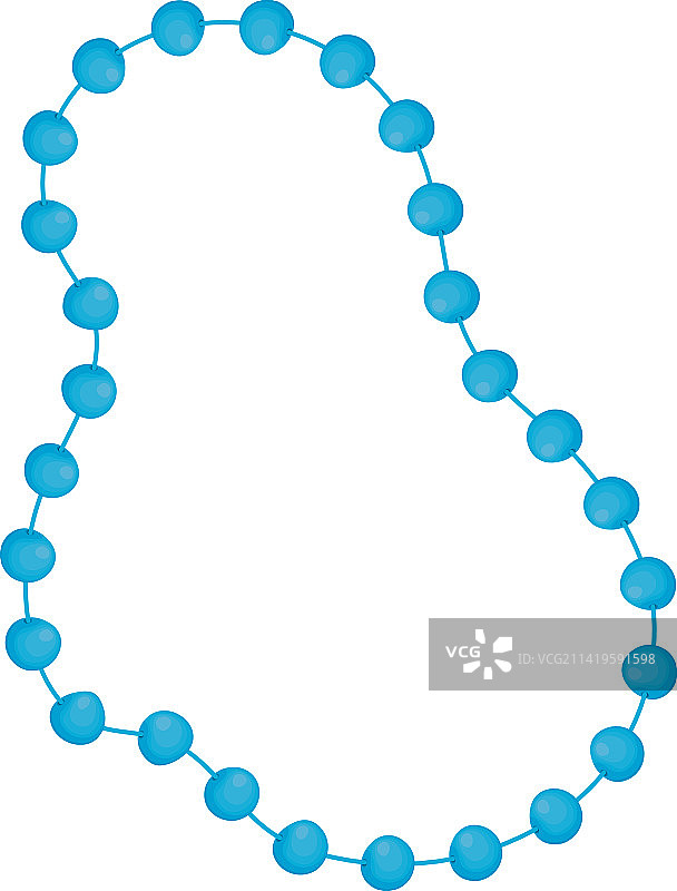 蓝色狂欢节项链图片素材