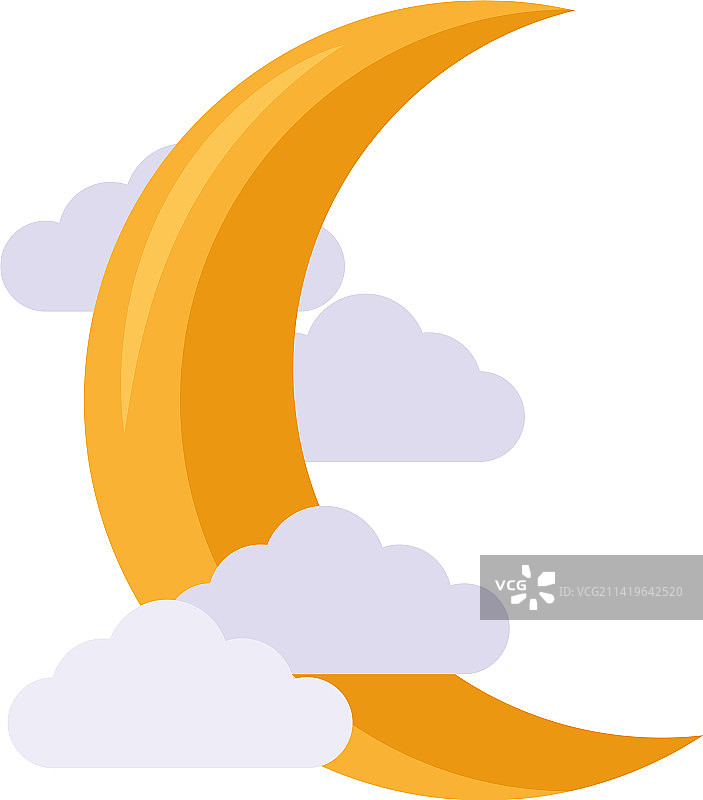 月亮和云彩图片素材