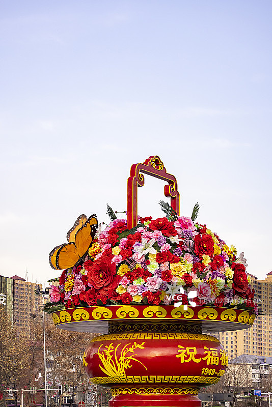 河北省石家庄市花坛图片素材