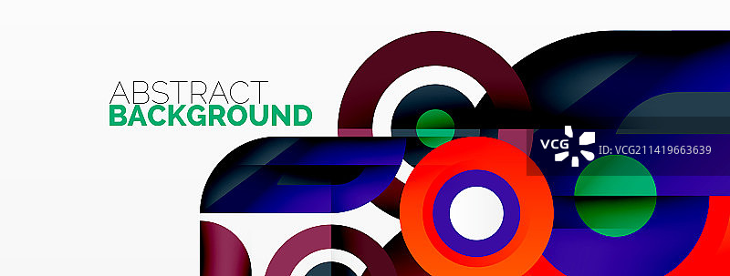 环形和圆形几何抽象背景图片素材