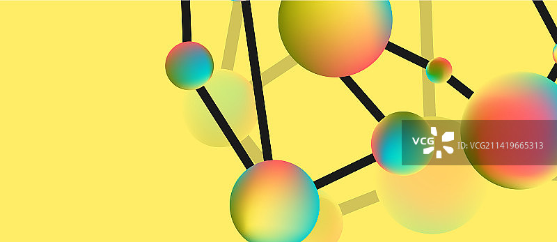 线点连接几何抽象图片素材