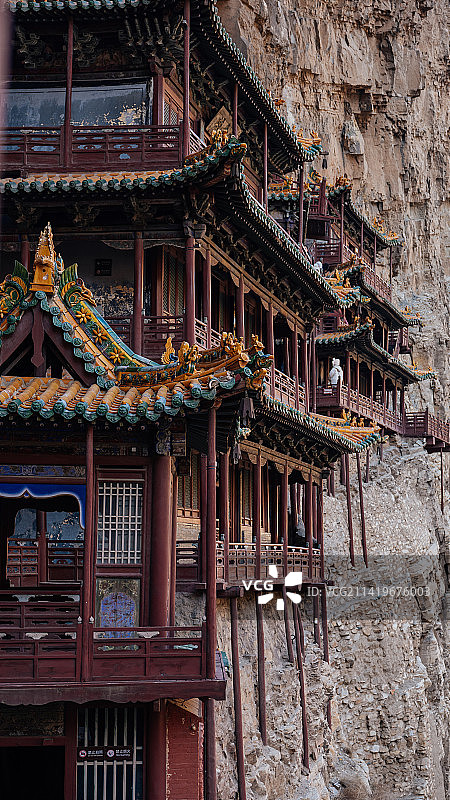 山西大同悬空寺图片素材