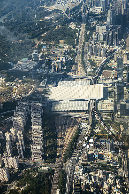 深圳北站航拍图片素材