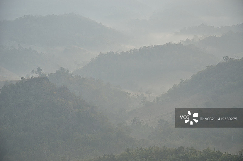 泰国达府的壮丽山景图片素材