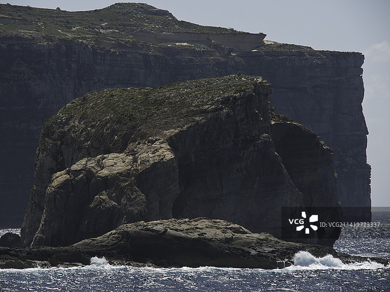 马耳他戈佐岛悬崖海景风光图片素材