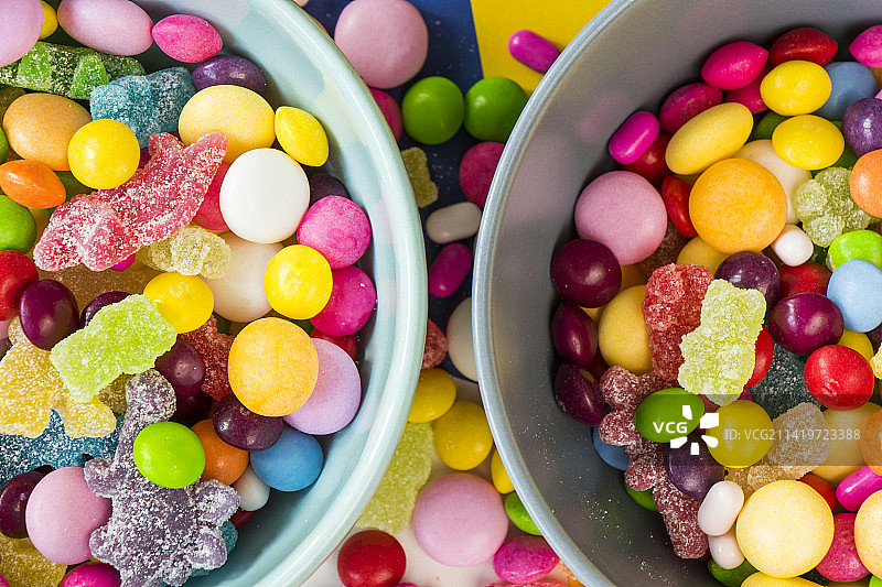 碗里的糖果，多彩糖果背景，佐治亚州图片素材