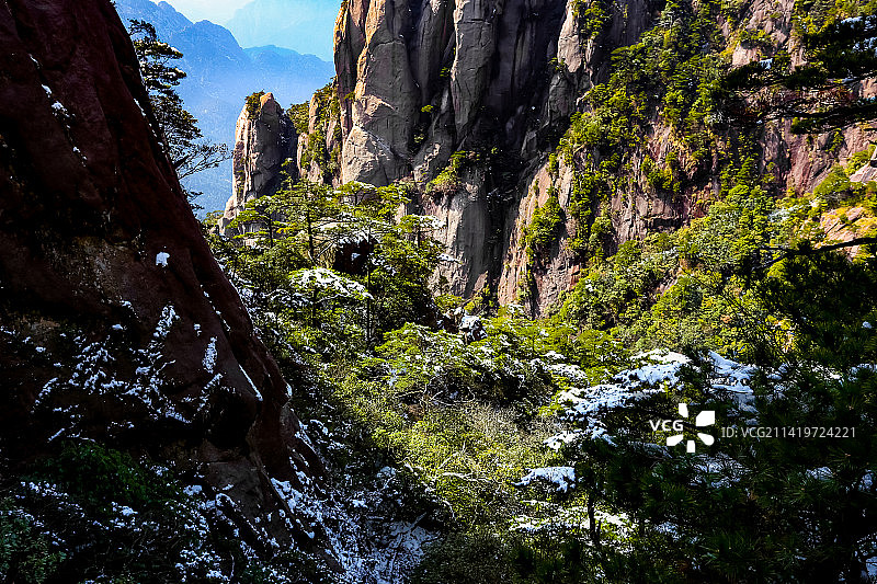 雪后江西上饶三清山西海岸景区九天锦屏图片素材