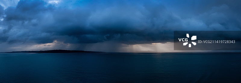 美国暴风云海景全景图片素材