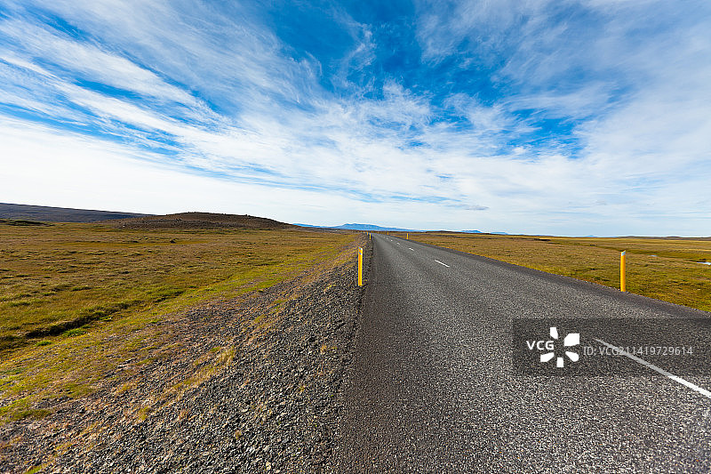 美国的田野空旷道路图片素材