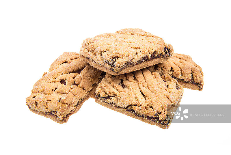 美味饼干堆（白色背景，罗马尼亚）图片素材