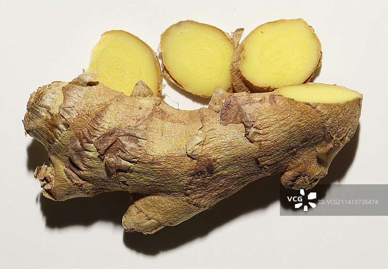 生姜切片食物插画摄影，罗马尼亚图片素材