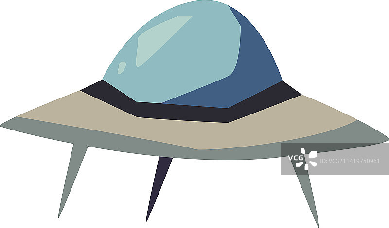 扁平风格不明飞行物设计图片素材