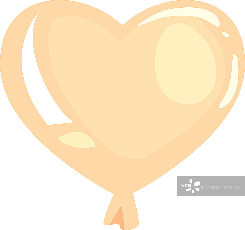 扁平心形气球图片素材