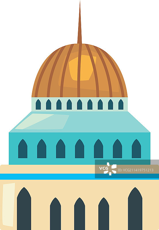 扁平风格伊斯兰建筑图片素材