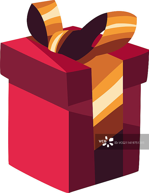 扁平红色礼品盒图片素材