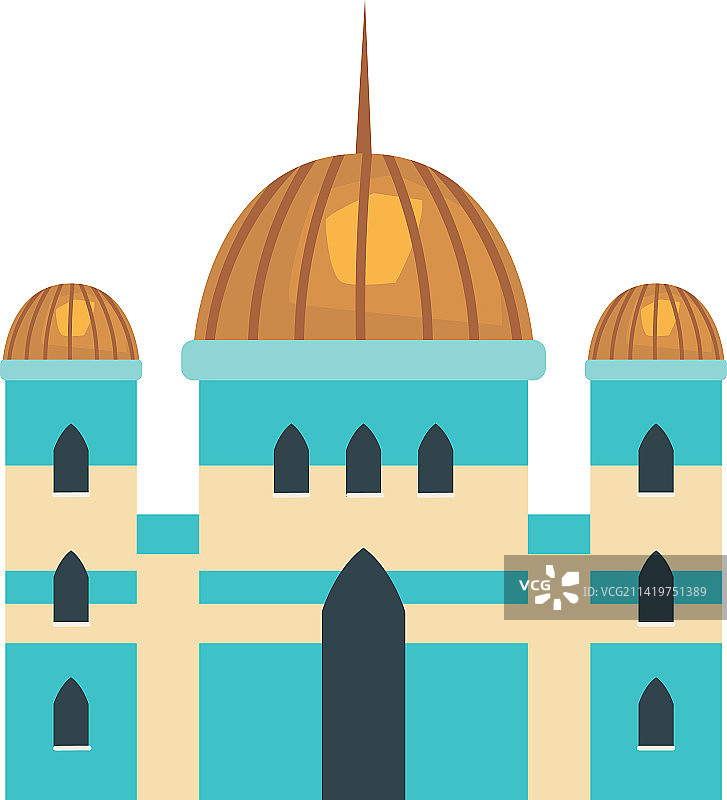 扁平阿拉伯建筑图片素材